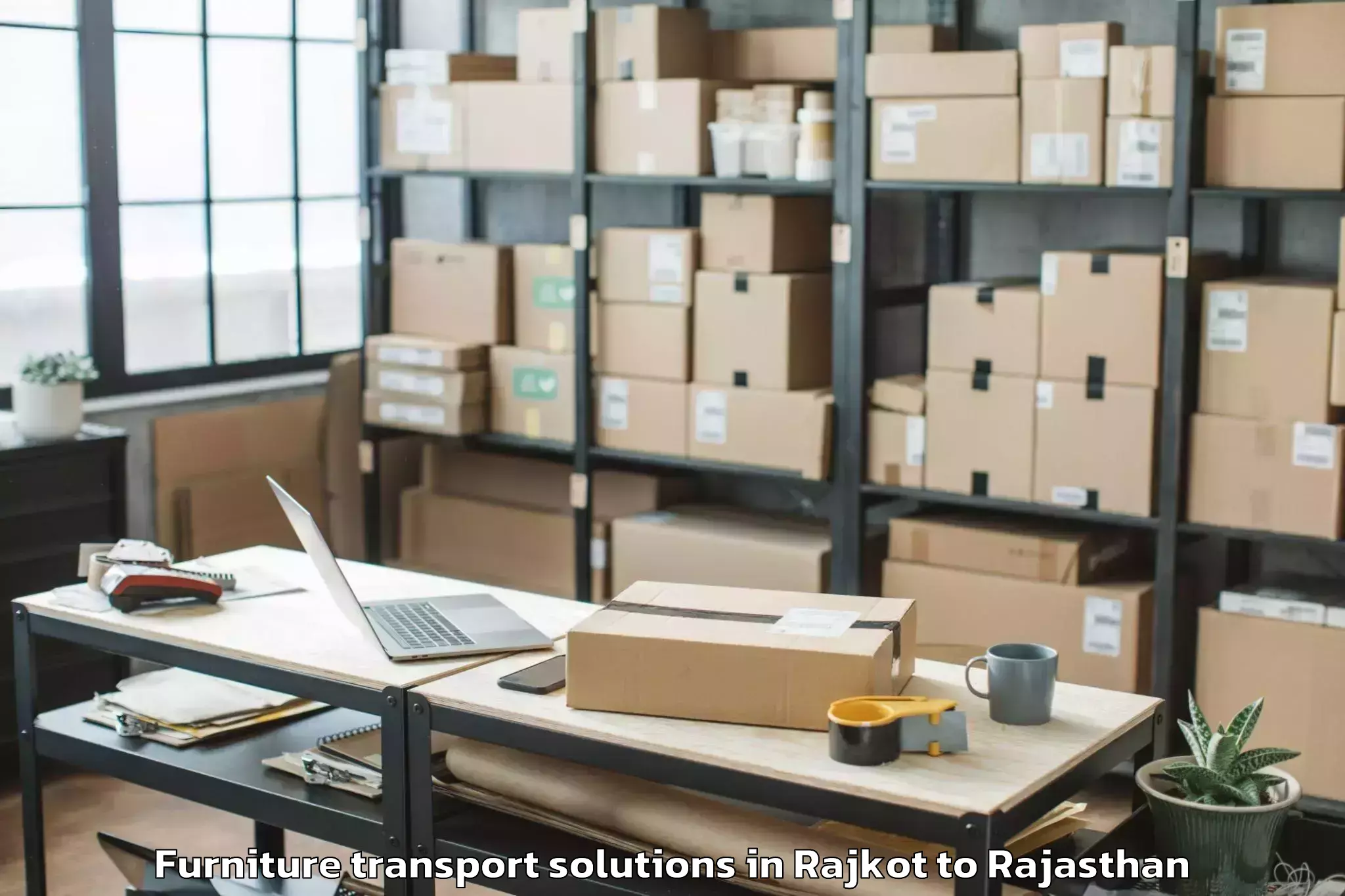 Trusted Rajkot to Losal Furniture Transport Solutions